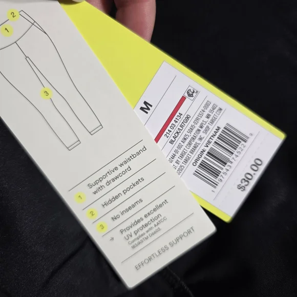 All In Motion 7/8 Women's Black High-Waisted Leggings New - Picture 3 of 5